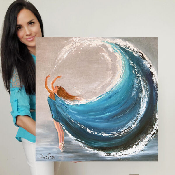Aquarius Woman Painting – Ballerina Original Art