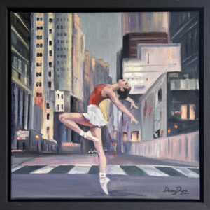 Ballerina Canvas Painting - New York Cityscape Art
