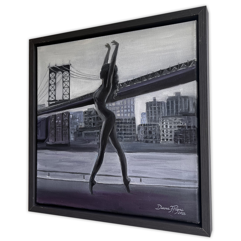 NYC Skyline Ballerina Painting