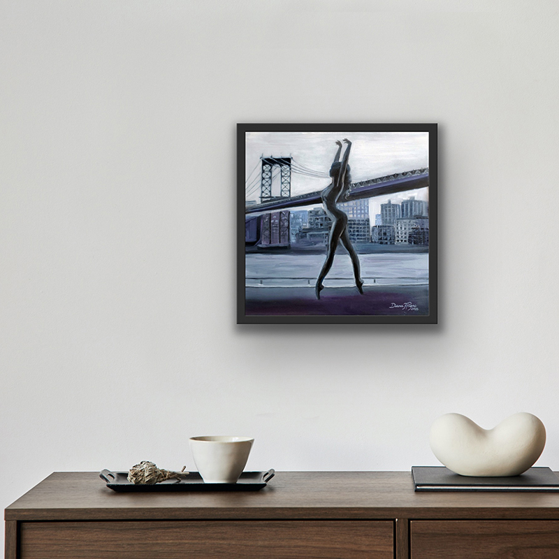 NYC Skyline Ballerina Painting