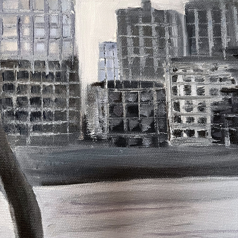 NYC Skyline Ballerina Painting