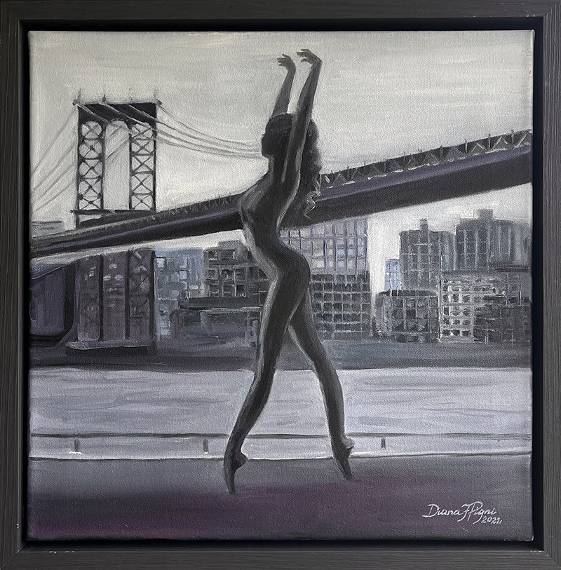 Ballerina Painting - New York Cityscape Art