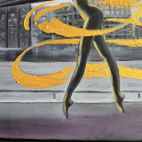NYC Skyline Ballerina Painting