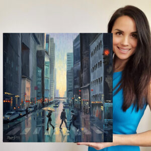 New York Painting – Cityscape Original Art.
