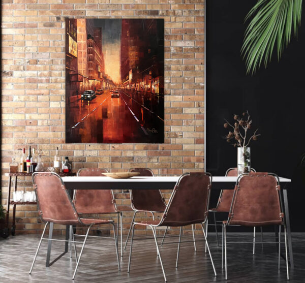 New York Large Painting - Cityscape Original Art