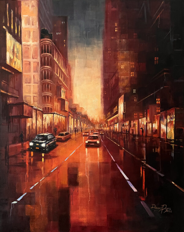 New York Large Painting - Cityscape Original Art