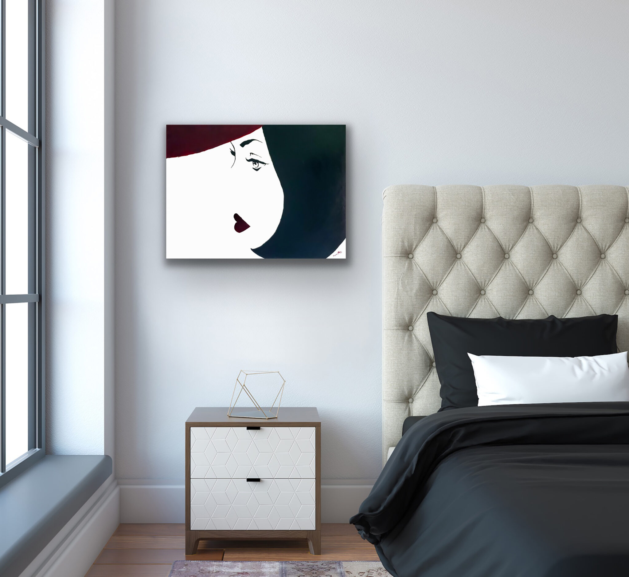 Faceless Portrait Minimalistic Original Art
