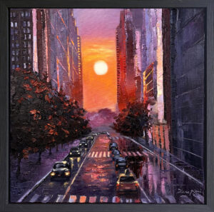 New York Cityscape Impasto Painting