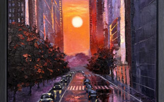 New York Cityscape Impasto Painting
