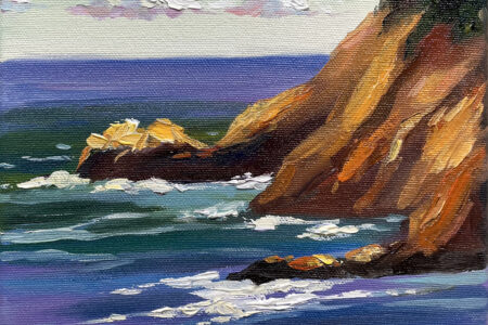 Oregon Seascape Small Canvas Painting