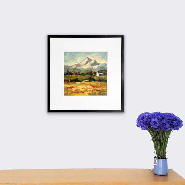 Framed Mount Hood Painting