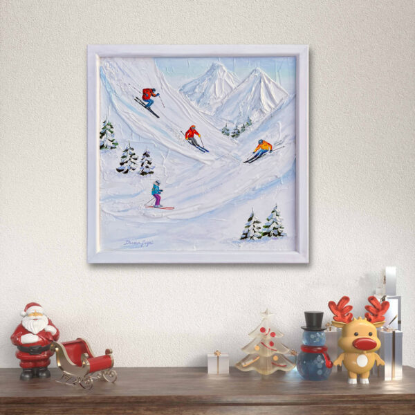 Rocky Mountain Ski Painting