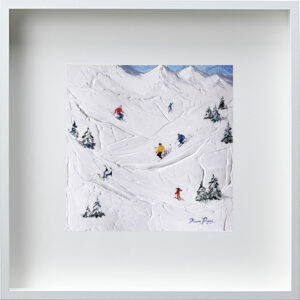 Rocky Mountain Skiing Painting