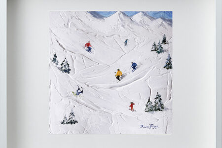 Rocky Mountain Skiing Painting