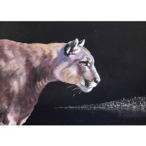 Los Angeles Mountain Lion Painting