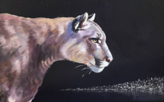 Los Angeles Mountain Lion Painting