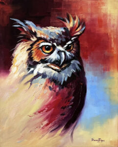 Owl Portrait Oil Painting