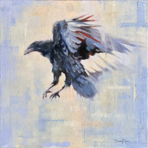 Raven Textured Oil Painting