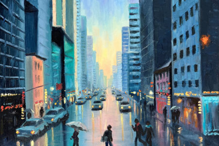 NYC Colorful Oil Painting