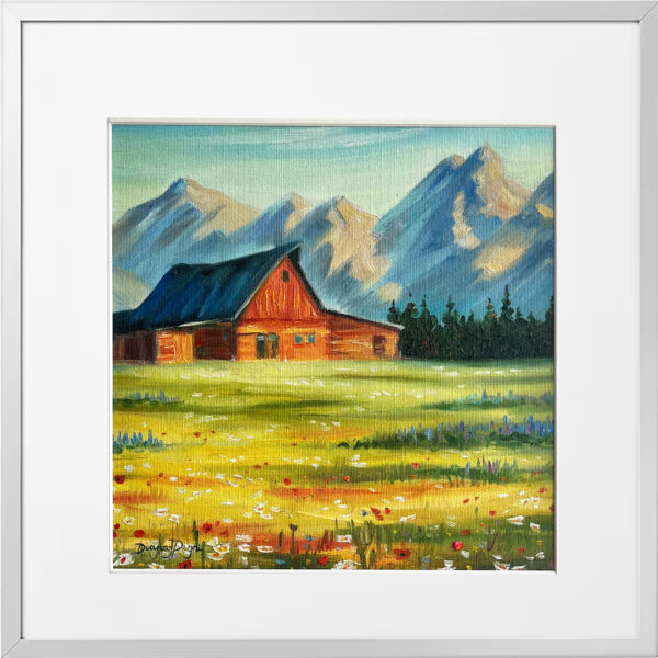 Grand Teton Old Barn Painting