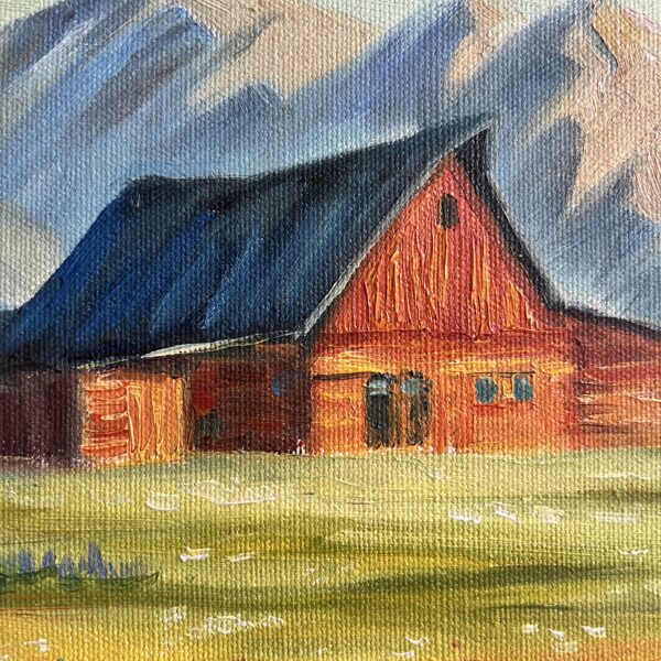 Grand Teton Old Barn Painting