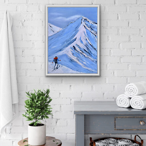 Colorado Mountain Skier Painting