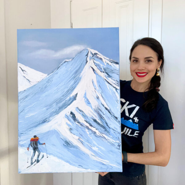 Colorado Mountain Skier Painting