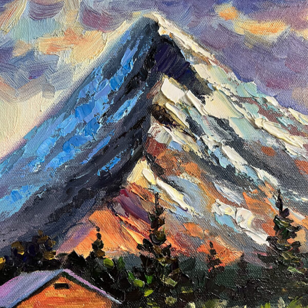 Oregon Mount Hood Lavender Painting