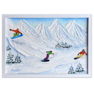 Rocky Mountain Snowboard Painting
