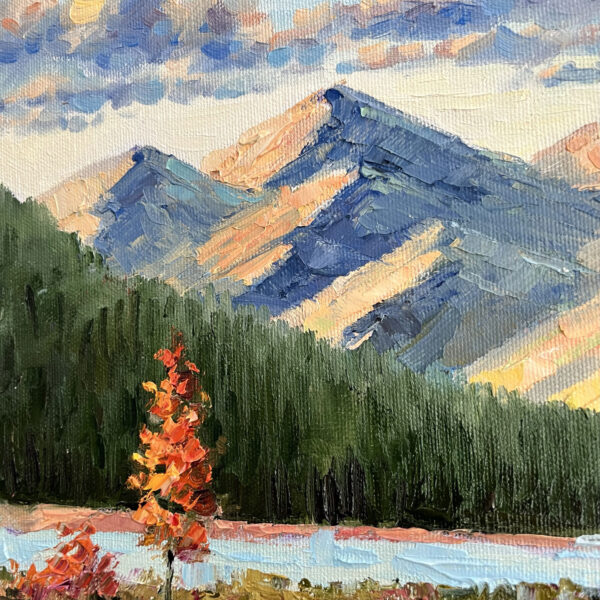 Colorado Mountain Impasto Painting