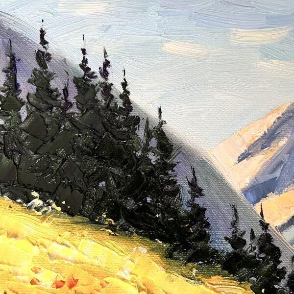 Colorado Mountain Landscape Impasto Oil Painting