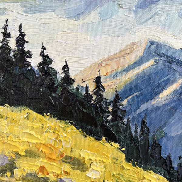 Colorado Mountain Hiking Impasto Painting
