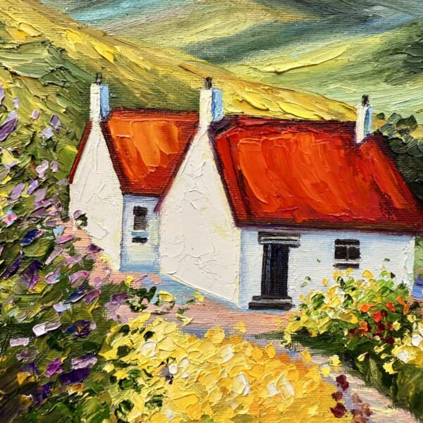 An Ireland Cottages Oil Painting