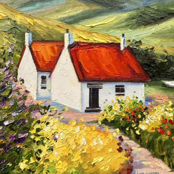 An Ireland Cottages Oil Painting