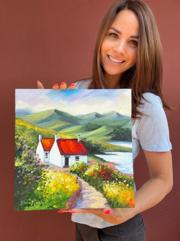 An Ireland Cottages Oil Painting