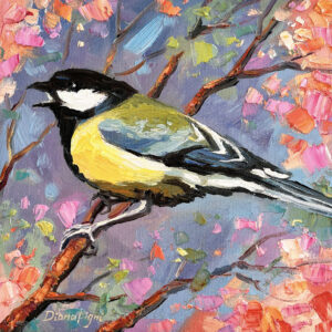 A Small Chickadee Painting