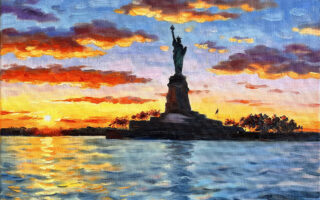 New York Liberty Statue Painting