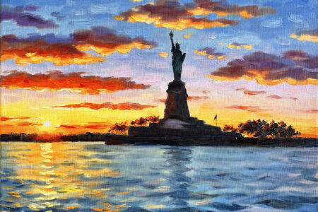New York Liberty Statue Painting