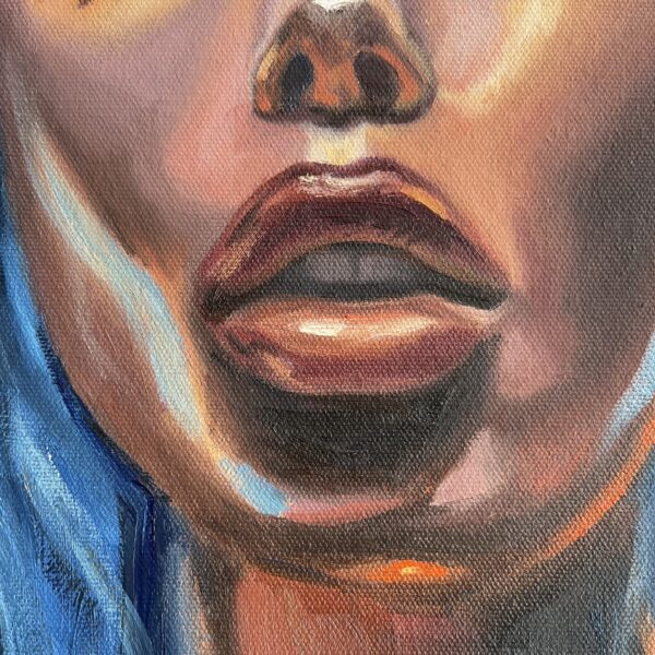 African American Woman Painting