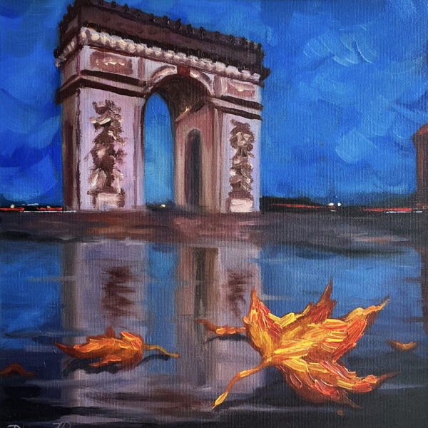 Framed Paris Oil Painting