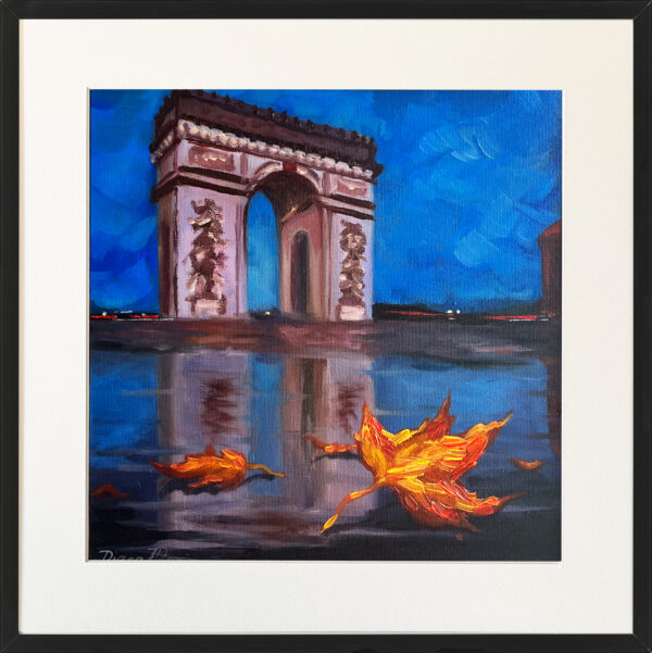 Framed Paris Oil Painting