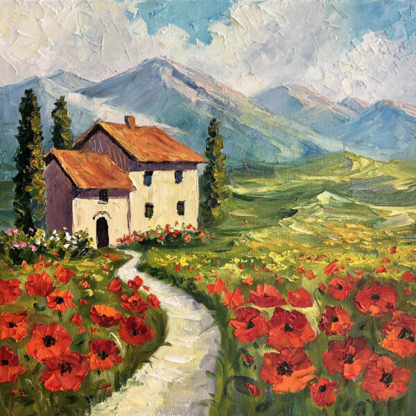 Tuscany Italy Impasto Oil Painting