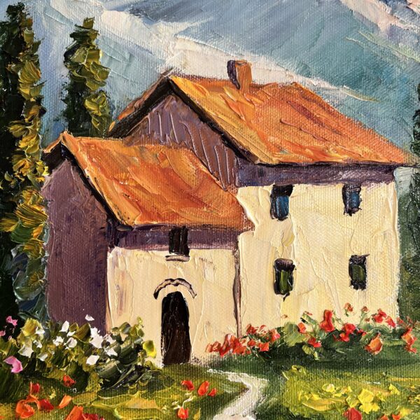 Tuscany Italy Impasto Oil Painting