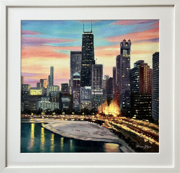 A Framed Chicago Oil Painting