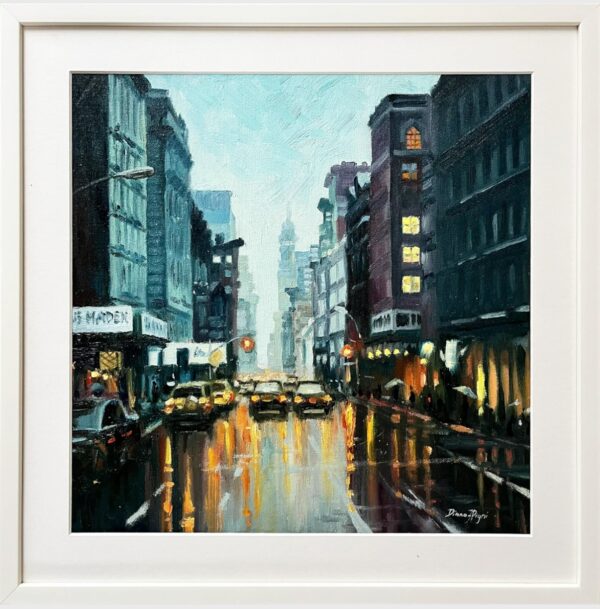 A Framed New York Oil Painting