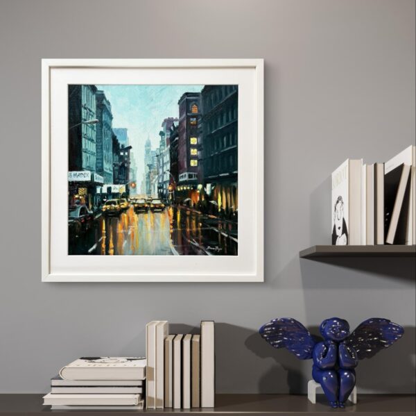 A Framed New York Oil Painting