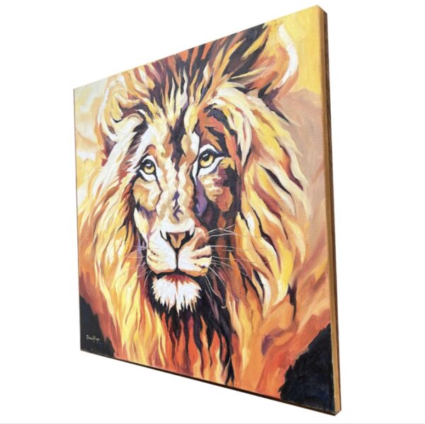 Lion Large Canvas Impasto Oil Painting