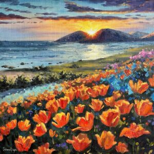 California Poppy Oil Painting