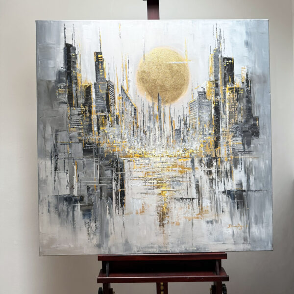 Gotham City Oil Painting