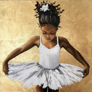 An African American Ballerina Girl Painting